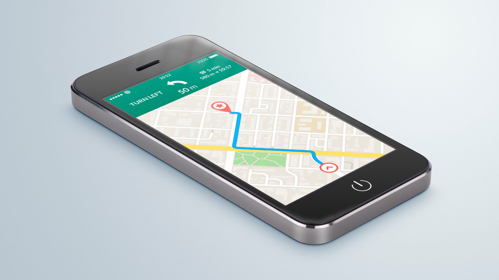 Smartphone avec une application Maps