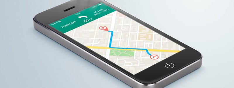 Smartphone avec une application Maps